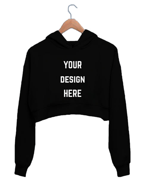 Aaramkhor Customized Design Your Own or Personalized Photo Printed Design Your Own Custom Merchandise summer-22 Womens Crop Hoodies